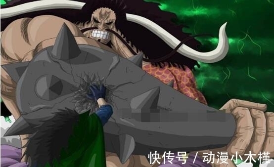 单手|海贼王:凯多对战路飞爷孙三人,龙单手捏碎了凯多狼牙棒