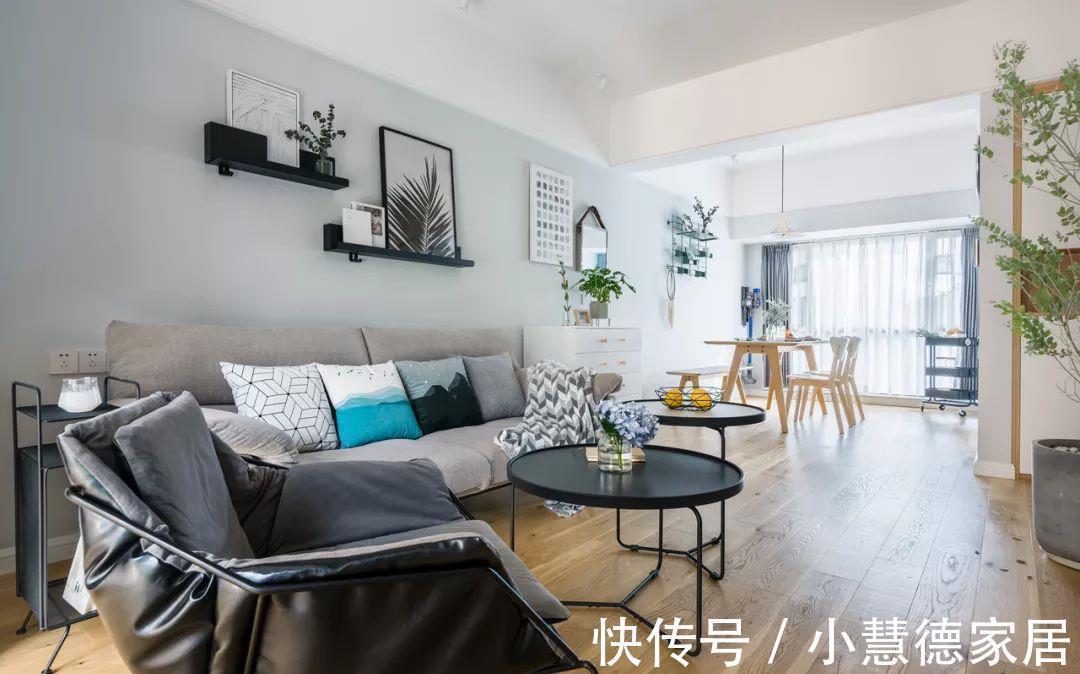 色调|106㎡北欧风小户型,简单的色调搭配原木色,原来还能这么好看!