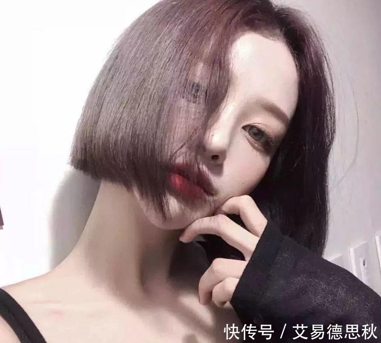 短发“一刀切”,不打理也好看