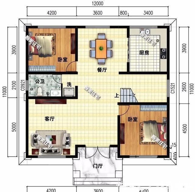 别墅|很受大众喜欢的两栋四层别墅，户型方正大气，施工难度低