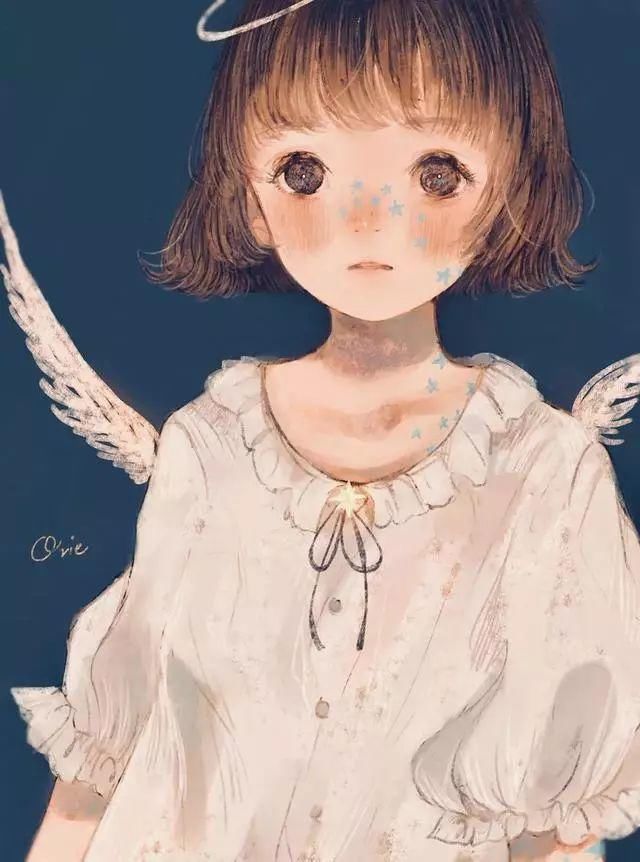  插画|唯美的“鹿眼”少女插画,看见她哭心都碎了……