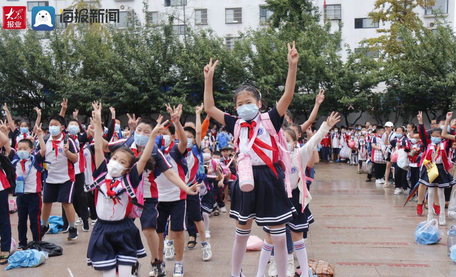 好好学习|“神兽归笼”，记者直击日照济南路小学开学第一天现状！