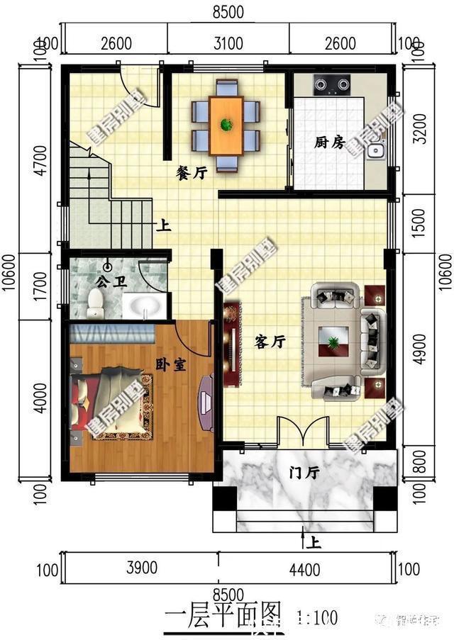 面宽|老家只能批地百来平米,选一款好看又易建的小户型,讨全家人欢心