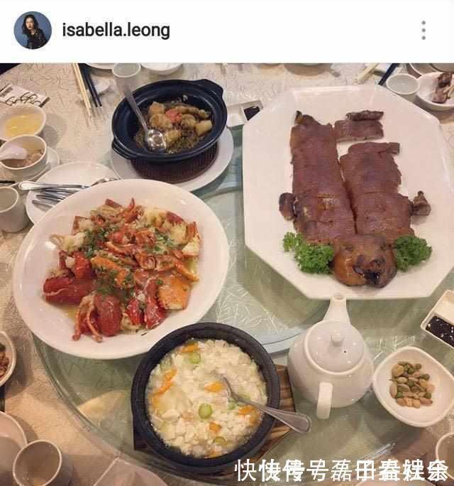 梁洛施晒平时生活照,看了桌子上这几个菜,网友直呼:吃不起!