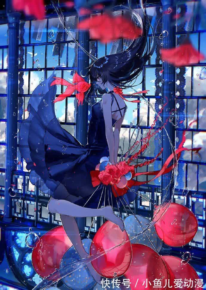 同人|画师大佬喜欢画蓝色系的同人图，看完这些妹子感觉内心都平静了