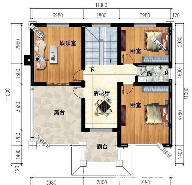 瓷瓦|简欧风格设计,面宽11米多的两栋农村别墅,网友们都说想盖一栋
