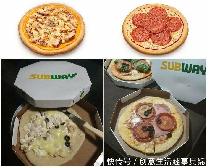 VS|30张美食广告.VS.实际对比照,再也不相信广告了