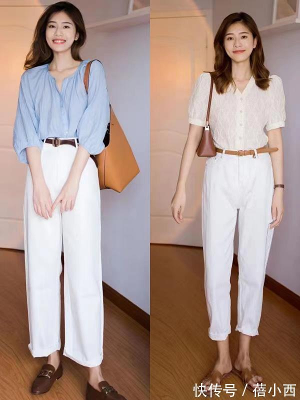 穿搭|清新脱俗的18套轻熟女搭配,简约百搭还不挑人,通勤照着穿就对了