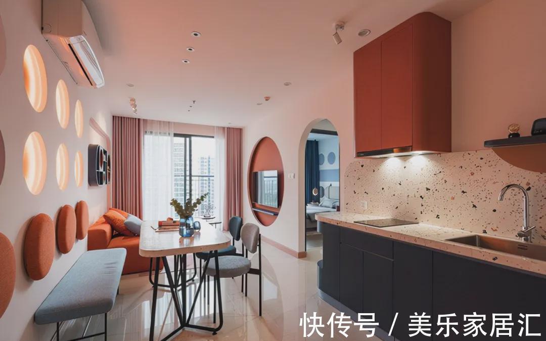 内嵌|敢想不敢装的家，她在这65㎡实现了，配色用到极致，全小区独一份