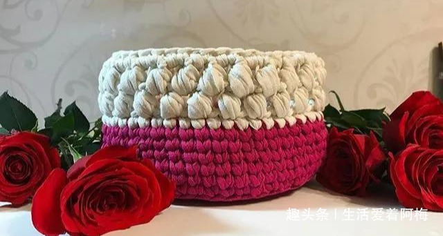 布条这样钩织，快速变收纳筐，放家里不好用吗DIY编织附教程
