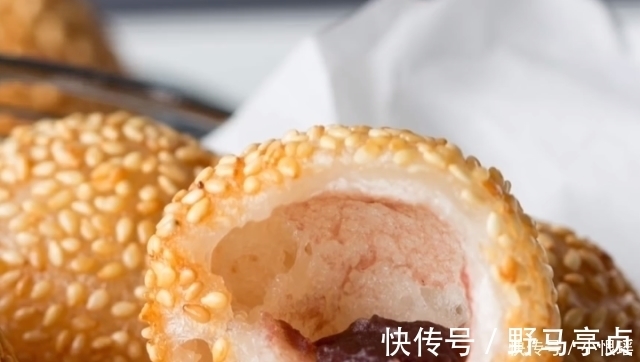 糯米团|想吃麻团不用买，1碗糯米粉就能做，个个金黄酥脆，好吃停不下来