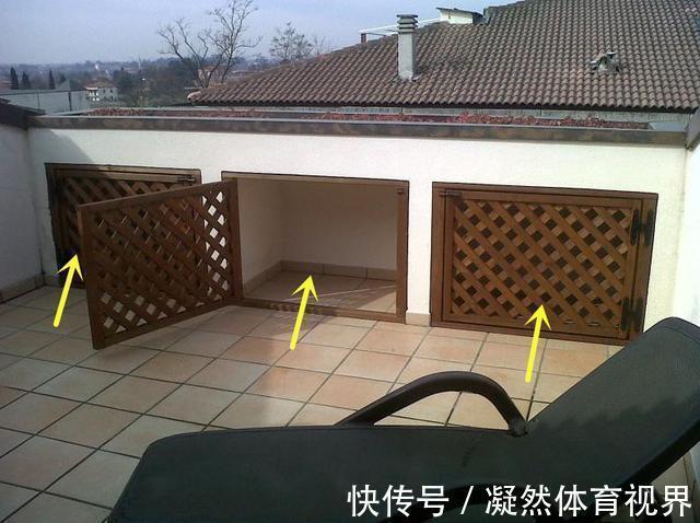 瓦片|既然露台不让封,不如沿墙打一整排柜子,当杂物间用,谁还拦着?