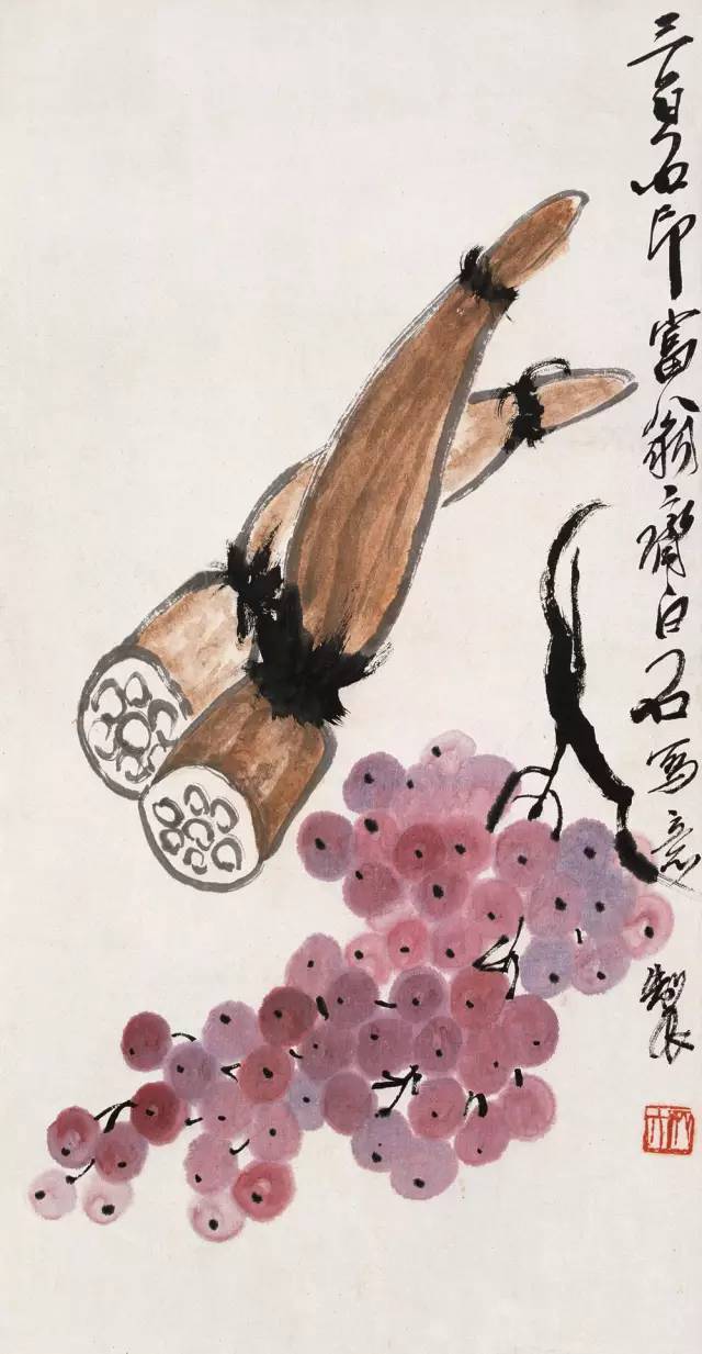 石榴|齐白石笔下的蔬果,令人垂涎欲滴!