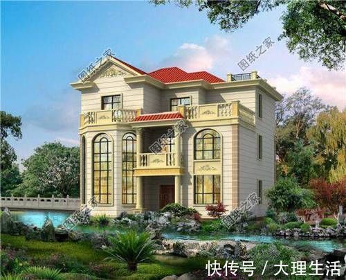 x3|农村三层别墅占地140平米设计图,第一款太气派,第三款很实用