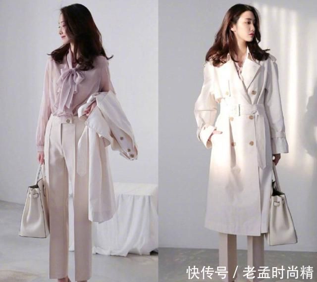 风格简单浅色系穿搭, 凌乱的披肩发慵懒舒适, 配高跟鞋女人味十足