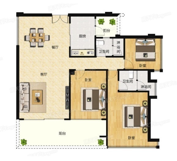 墙面镜|133平轻奢风三居室,橘色的趣味让原本精致的空间更添艺术气息
