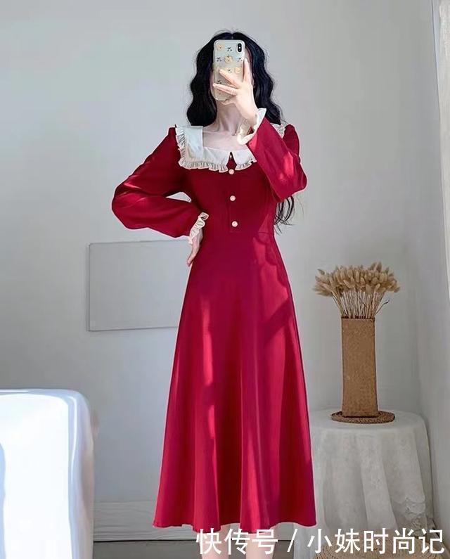 优雅|法式桔梗裙+细高跟, 真的是轻奢又女人味十足, 聚会穿更养眼