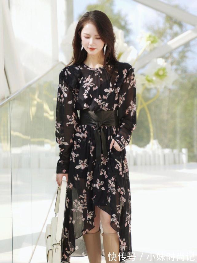 经验 优雅女人早秋都穿“连衣裙”,为你分享时髦的搭配经验,温婉知性