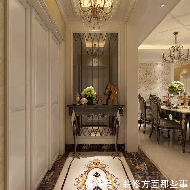 置物架|133平欧式三居室,沙发墙和背景墙一面大气一面优雅