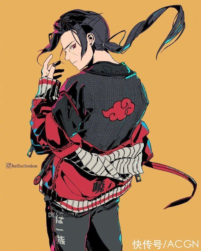 鸣人|这位画师笔下的火影忍者太潮了,鸣人佐助摩托车都骑上了,帅啊