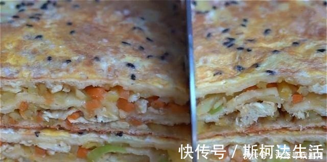 红薯|玉米面这样做真好吃,一擀一煎,5分钟出锅,连吃一个月都不腻