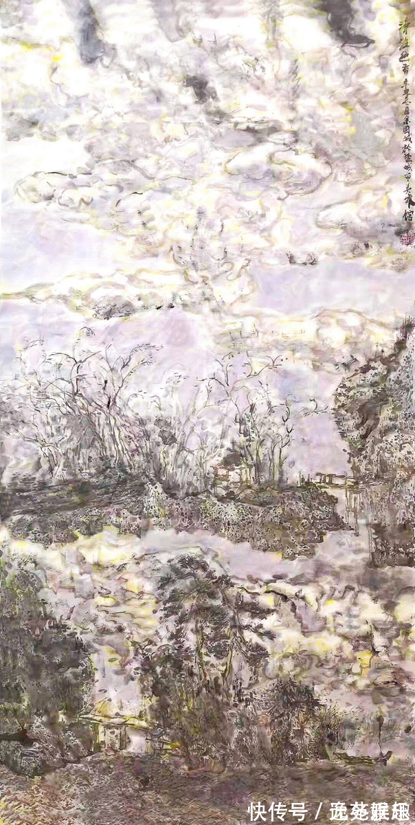 画家$「画作欣赏」一帘烟柳一路风景,画家余国城作品欣赏