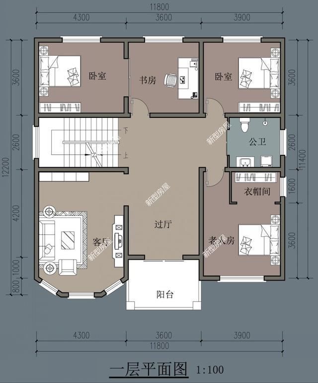 占地|车子买不起,车库必须有!分享几套农村建房图纸,最低25万搞定