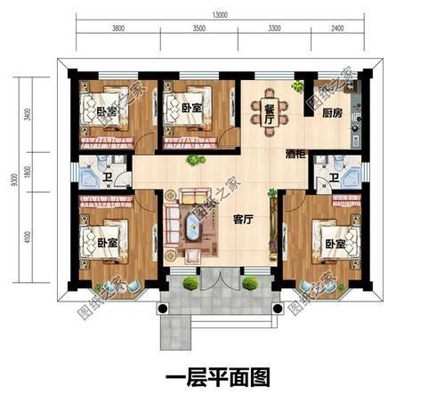 x2|农村一层小户型别墅，沉稳大气的设计，父母老人都喜欢