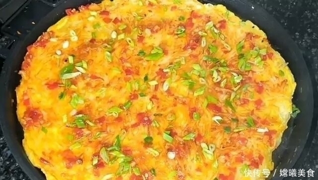 10分钟搞定早餐饼，不和面不揉面，营养美味，老人小孩都爱吃