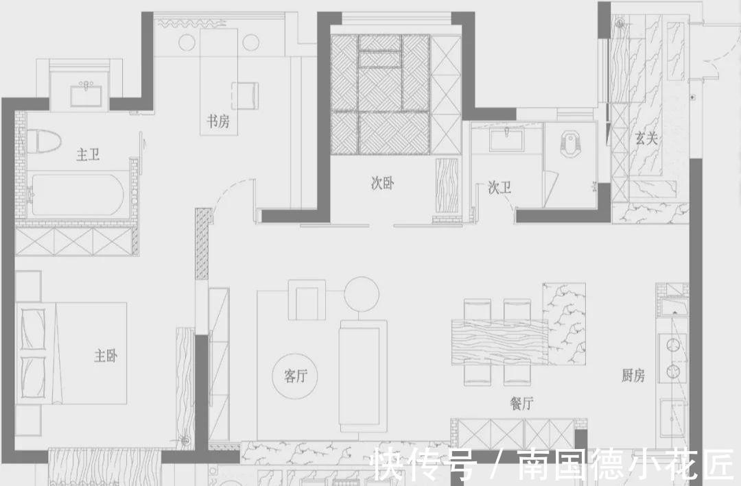 大理石|进门玄关就眼前一亮,这个130平的家,总造价62万