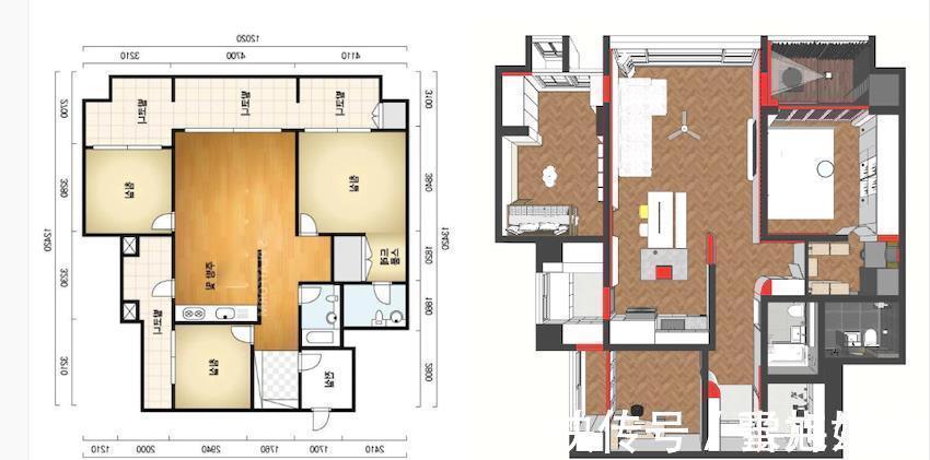 改造|115㎡精装房拎包入住,5年后再次大改特改,前后对比不像是一套房