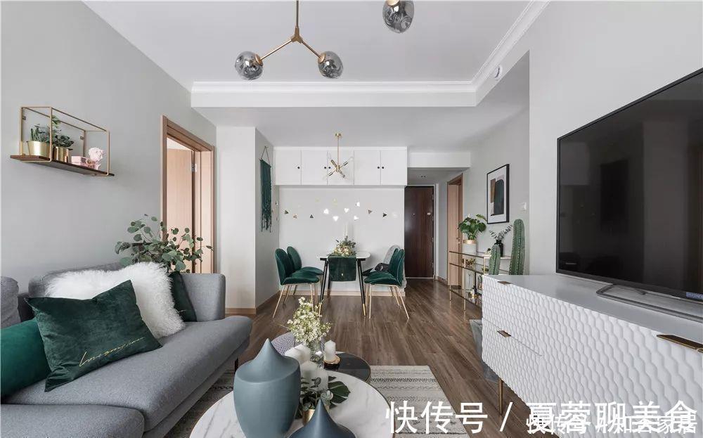 大理石|70㎡紧凑小户型,清爽利落的风格设计,舒适感不输豪宅!
