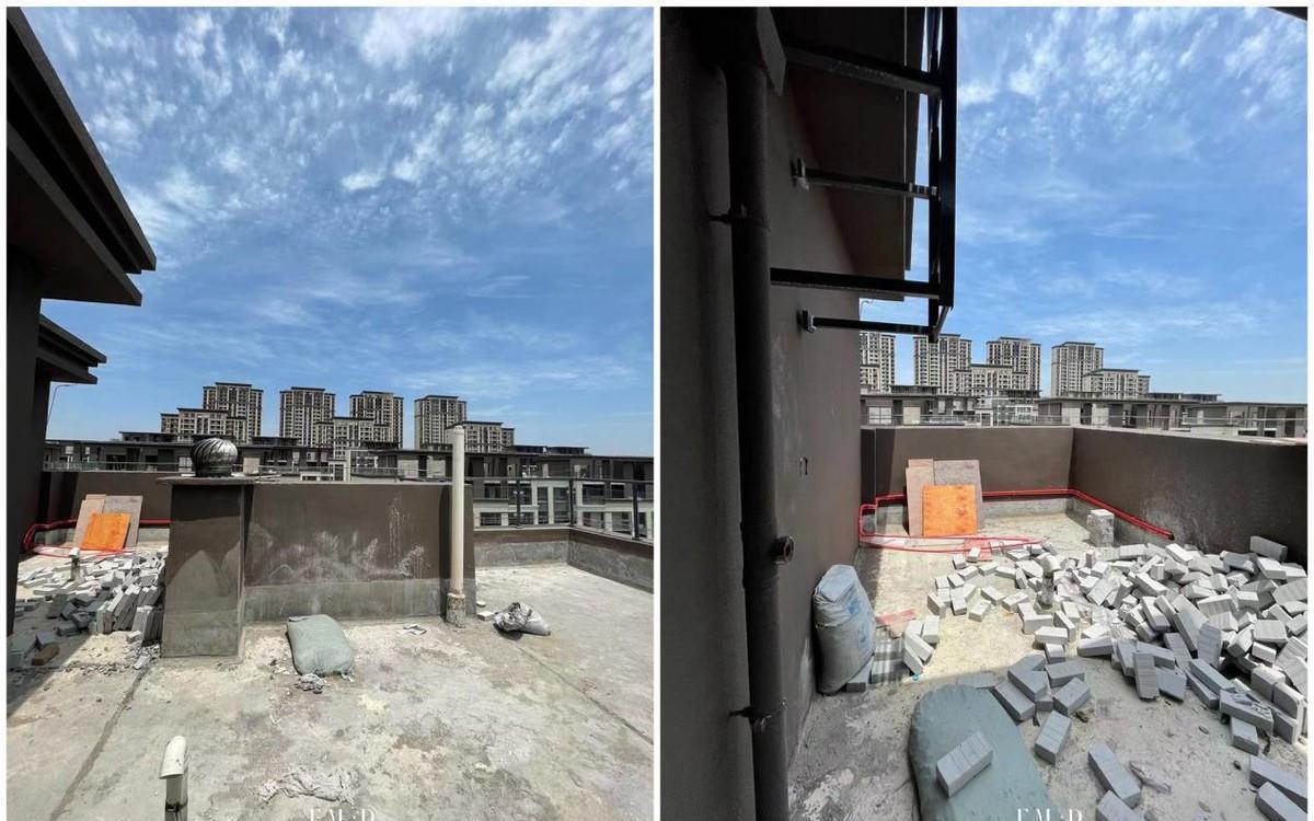 简餐台|130㎡+顶楼54㎡的顶复式,没有红木与雕花的新中式,依然美到心底