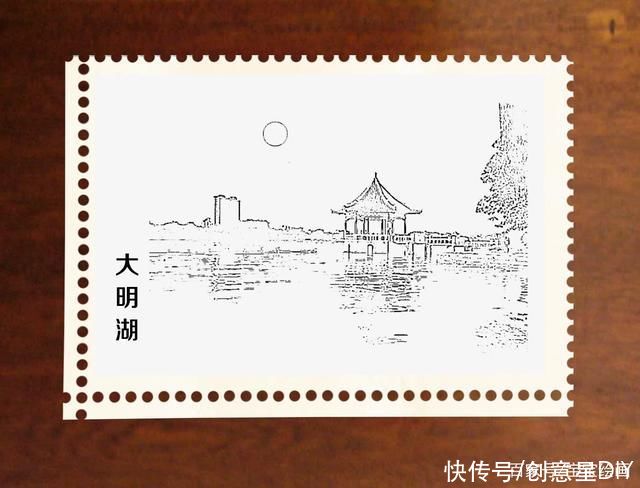 风景|风景宜人的大明湖，还可以这样画出来