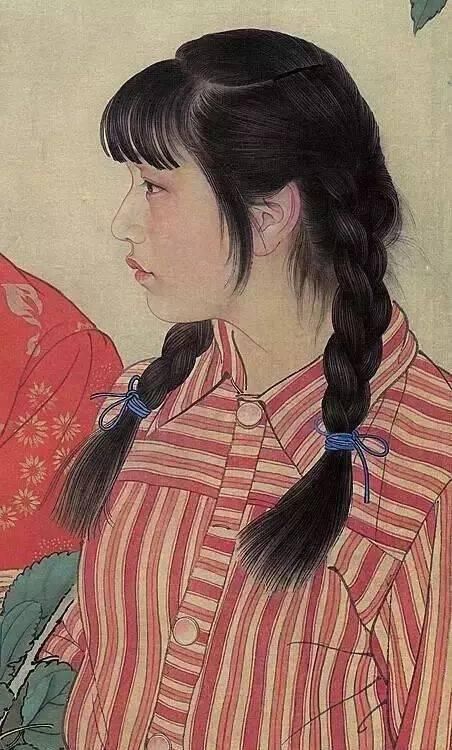 绢本!国画:何家英画笔下的怜怜女儿态,不同寻常的美感!