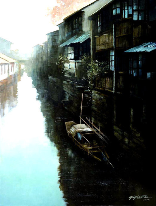 静恬#舒益谦的绘画作品,有一种诗意的美!