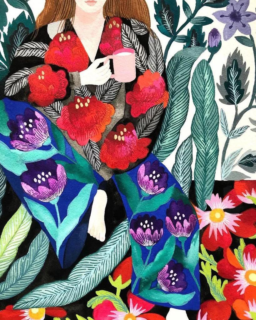  艺术家|水彩平涂，装饰效果太强了，自己动手画一幅，美到邻居羡慕嫉妒！