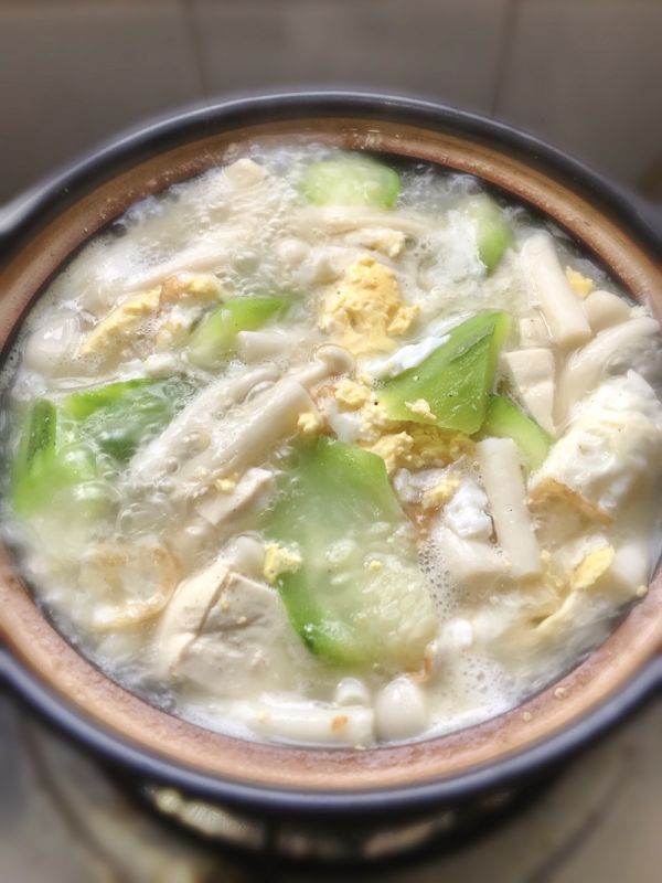 荷包蛋|丝瓜豆腐汤