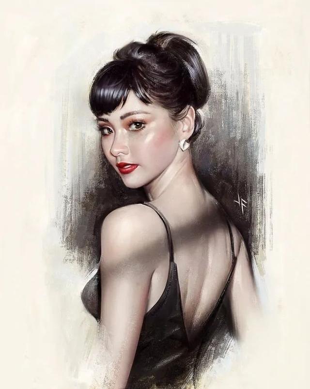 贾斯汀$菲律宾艺术家的绘画作品以女性为主,具有逼真的艺术效果