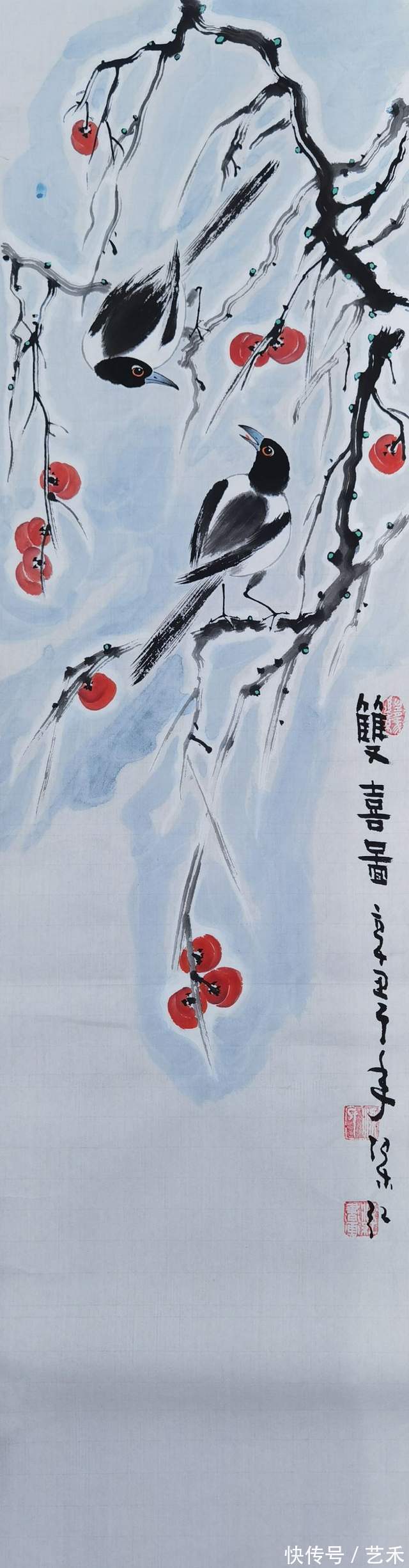 叶建民!画家梁红《冬奥献礼》 ——炫舞冰雪助冬奥 翰墨丹青贺新春