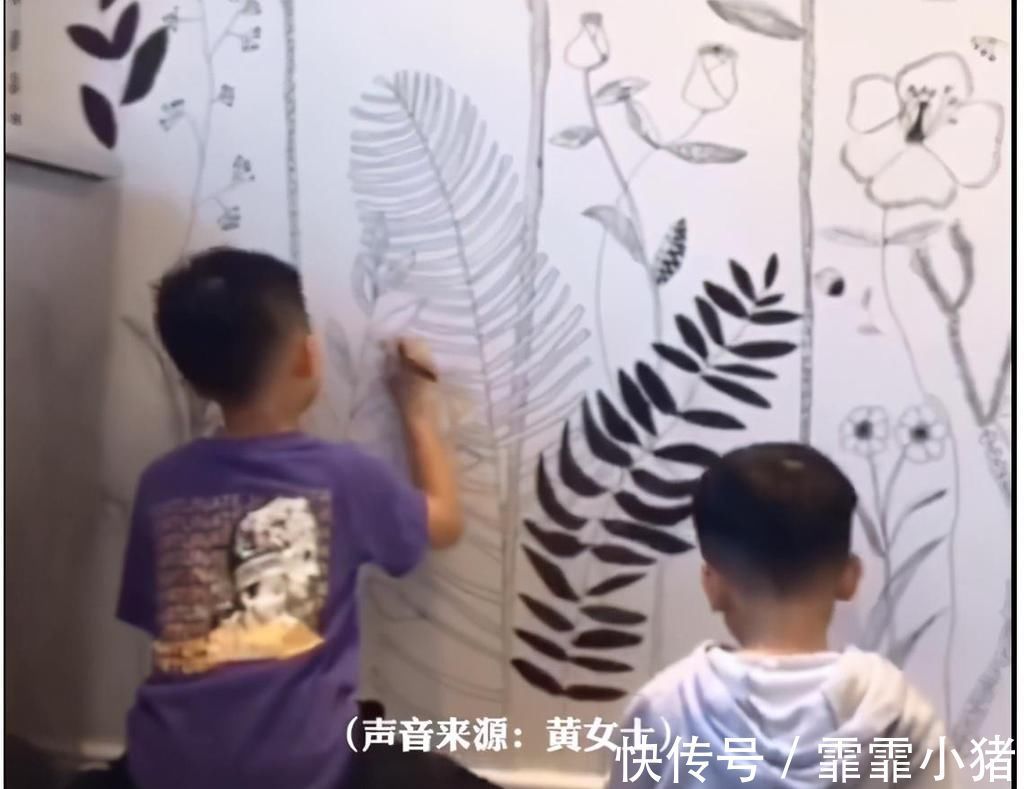 父母|母亲“纵容”儿子墙上涂鸦,曾因此赔偿数千元,但作品相当惊艳
