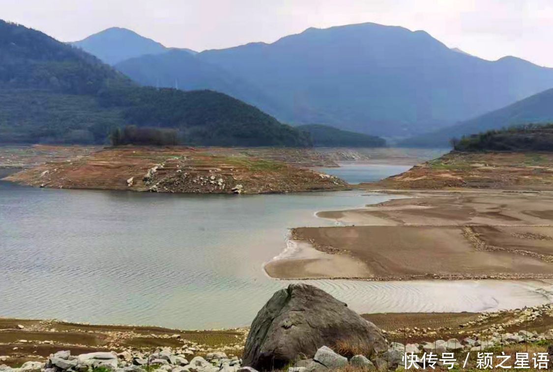 小岛将被淹没，枯水期的绝版风光，五十年一遇