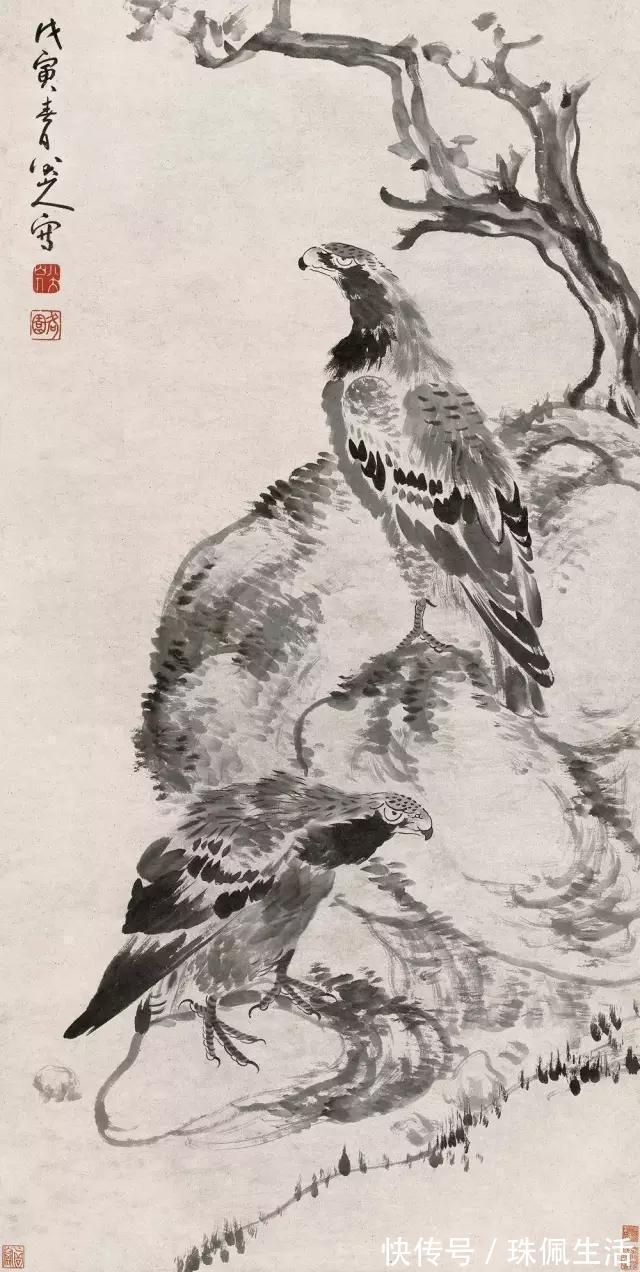 水墨纸本#他是中国画一代宗师,一只鸟就值6000多万