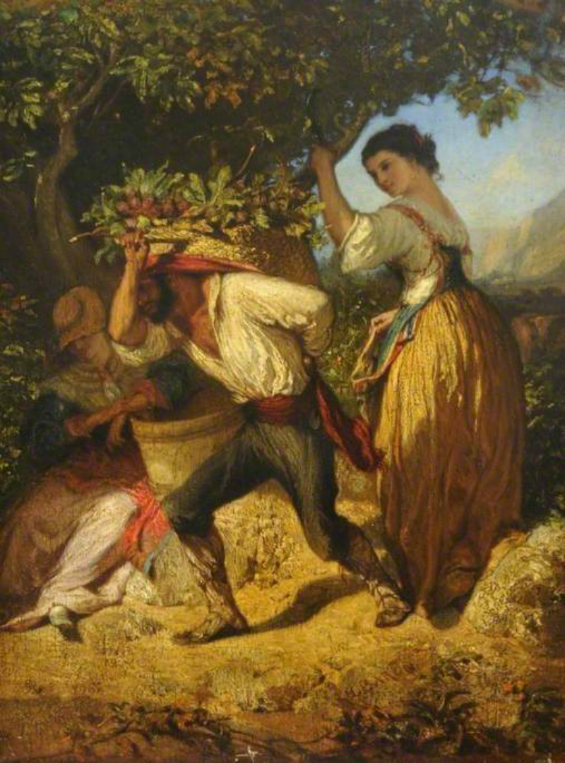 安托万!法国画家亨利·查尔斯·安托万·男爵嬉闹的生活人物油画