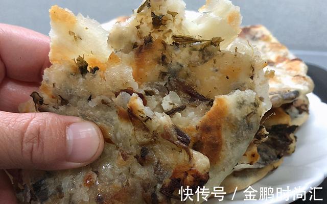 食用油|吃腻了包子馒头，来一张刚出炉的梅干菜饼，咸香酥脆，又薄又好吃