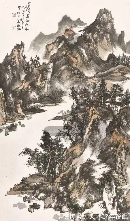 水墨#融会贯通|薛从伦水墨山水画