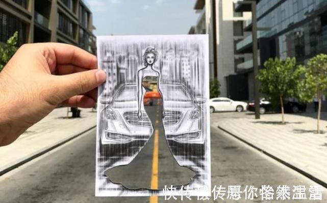 惊艳&这才是灵魂插画师!手绘图只画一半也惊艳,这衣服效果比高定还美