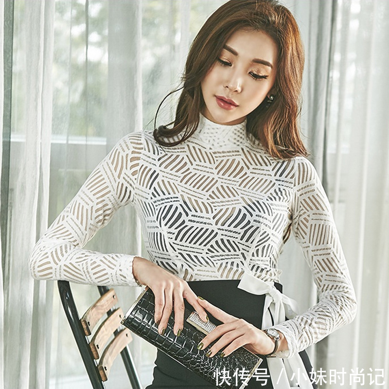 蕾丝 简约干练雪纺衫,尽显职场女神范