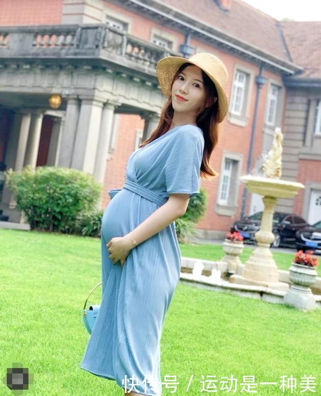 蓝色裙装清凉温柔又舒适,最后一款适合在孕期穿,谁穿谁好看