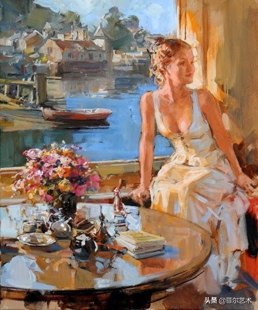 性感@英国艺术家用豪放泼辣的笔触,描绘出性感迷人的西洋女郎